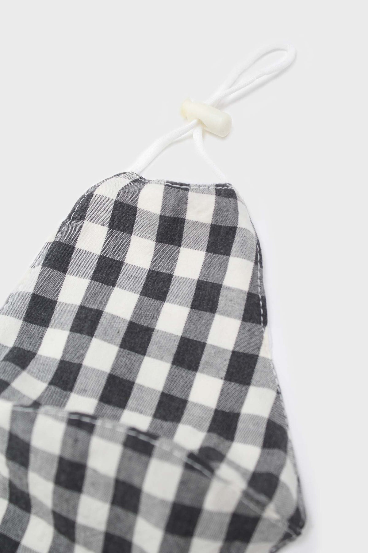 Black gingham face mask