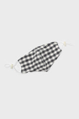 Black gingham face mask