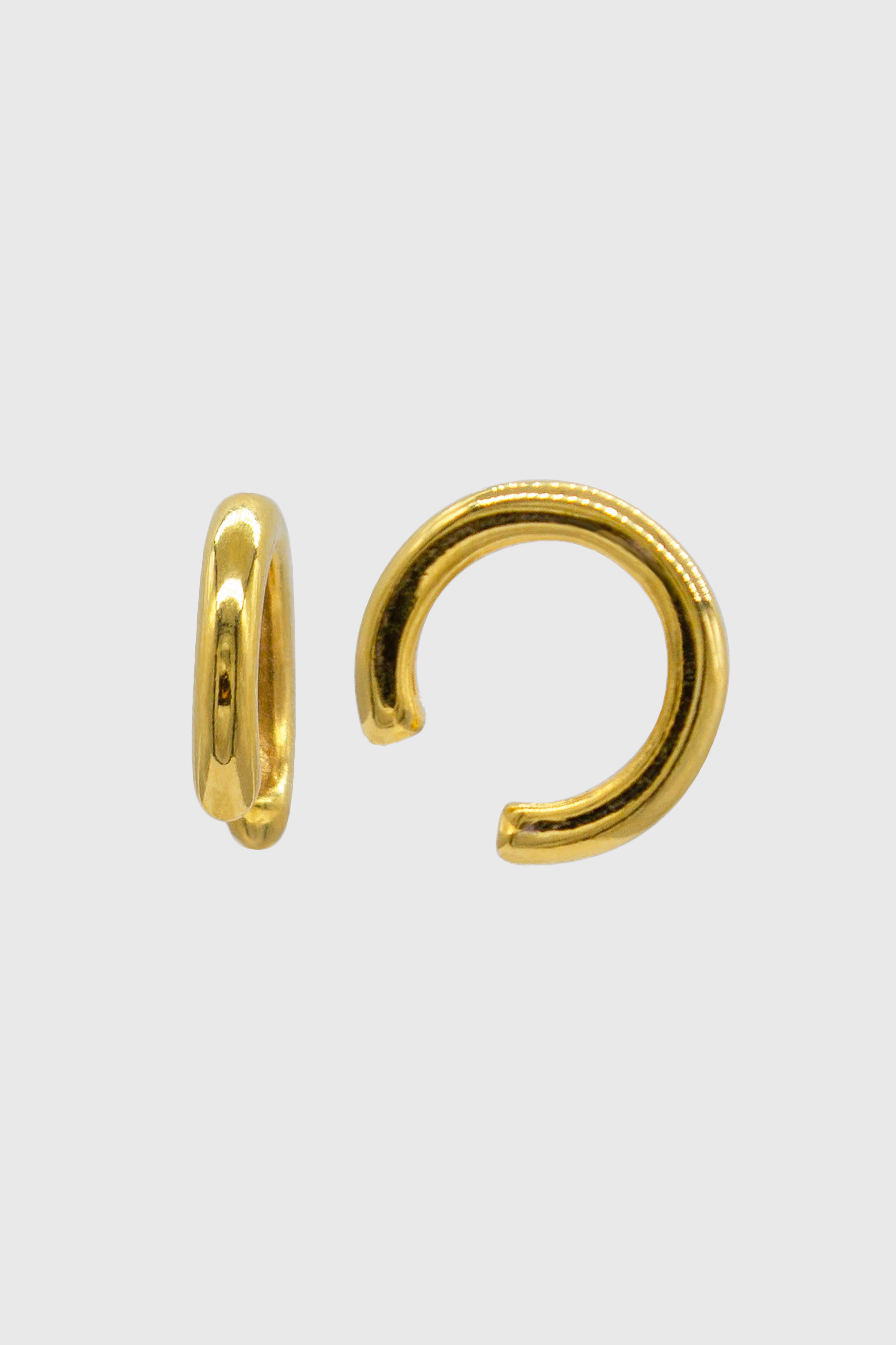 Gold simple bold ear cuff - 8mm