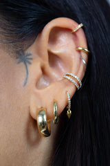 Gold simple slim ear cuff - 8.5mm