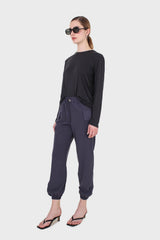 Charcoal silky jogging trousers