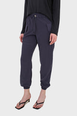 Charcoal silky jogging trousers