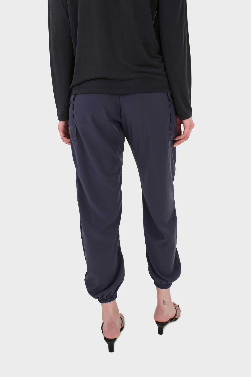 Charcoal silky jogging trousers