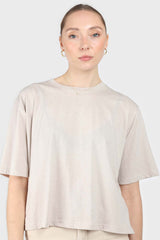 Beige loose fit t-shirt - set