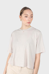 Beige loose fit t-shirt - set