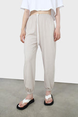 Beige loose fit sweatpants - set