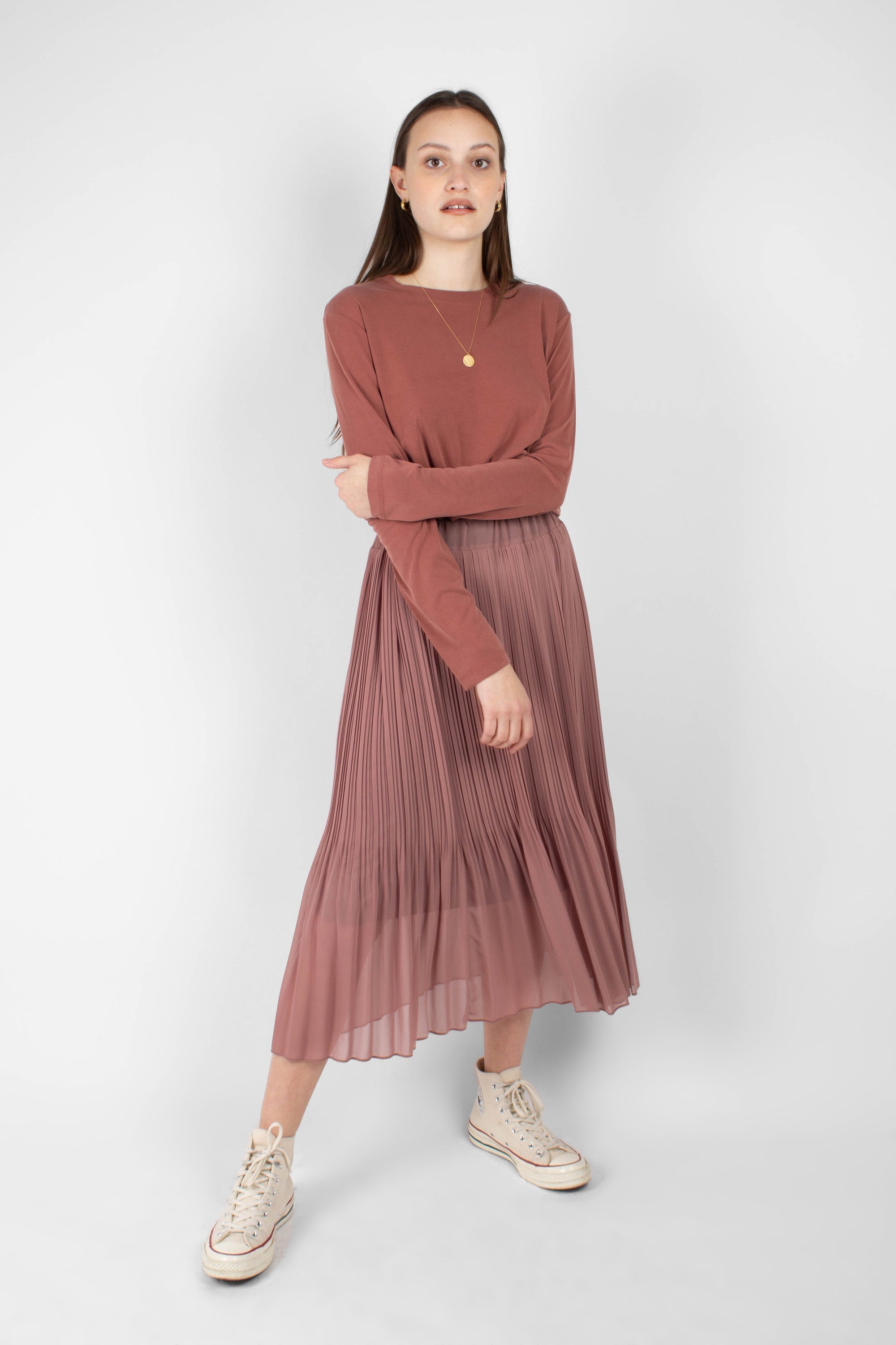 Rust high neck perfect long sleeved tee