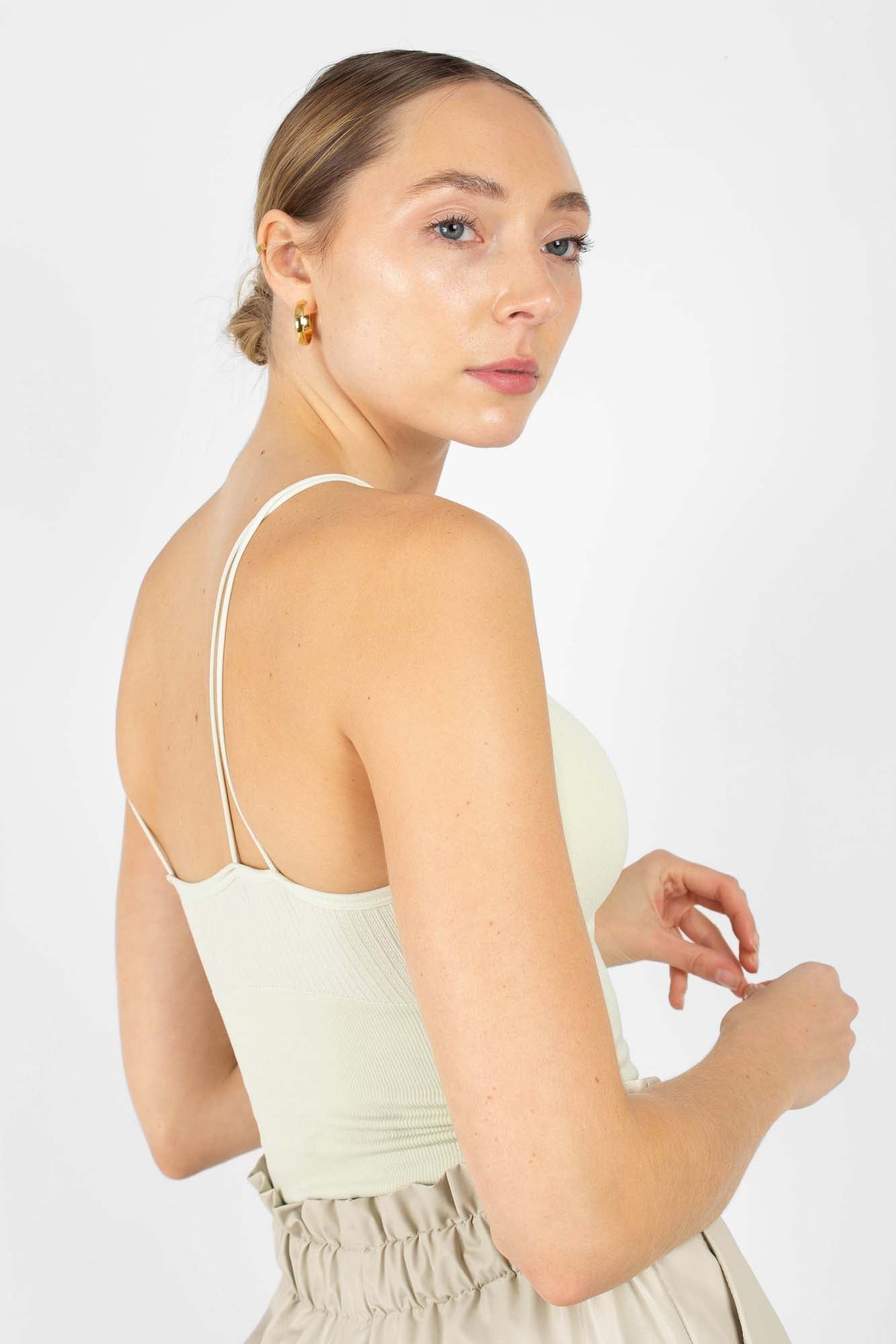 Mint ribbed tank top
