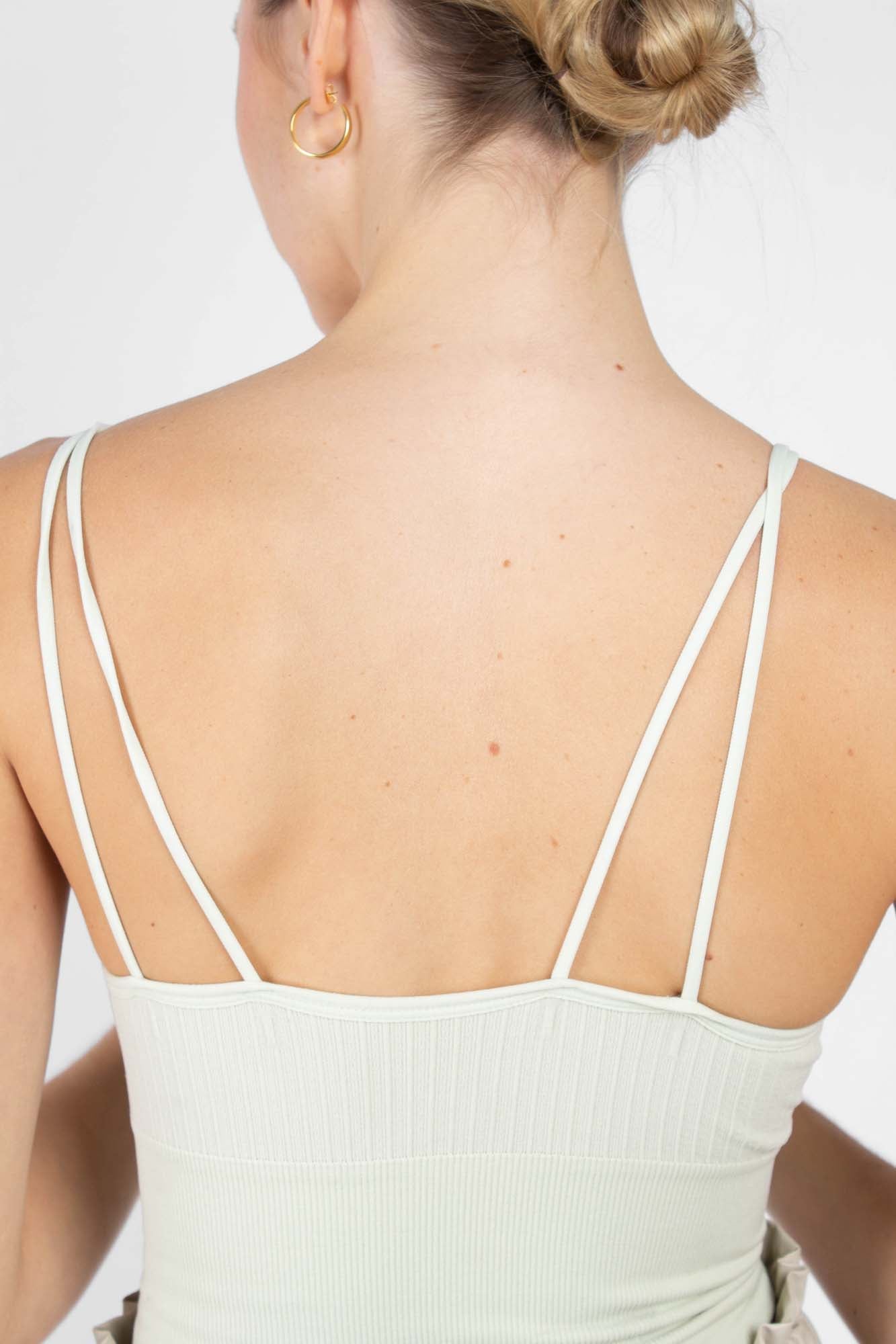 Mint ribbed tank top