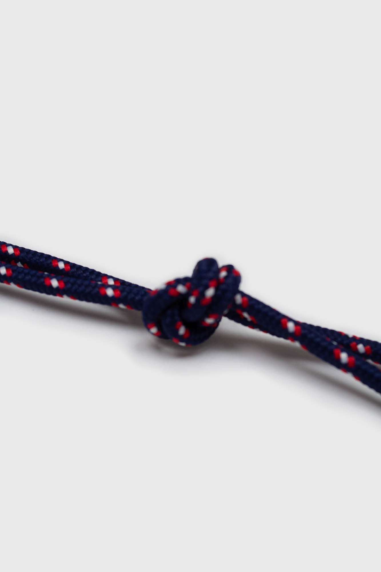 Navy, red and white face mask holder