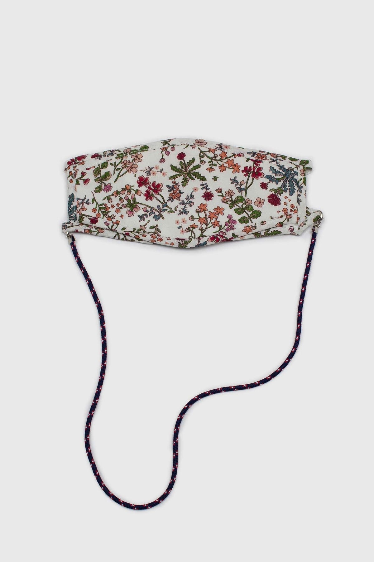 Navy, red and white face mask holder