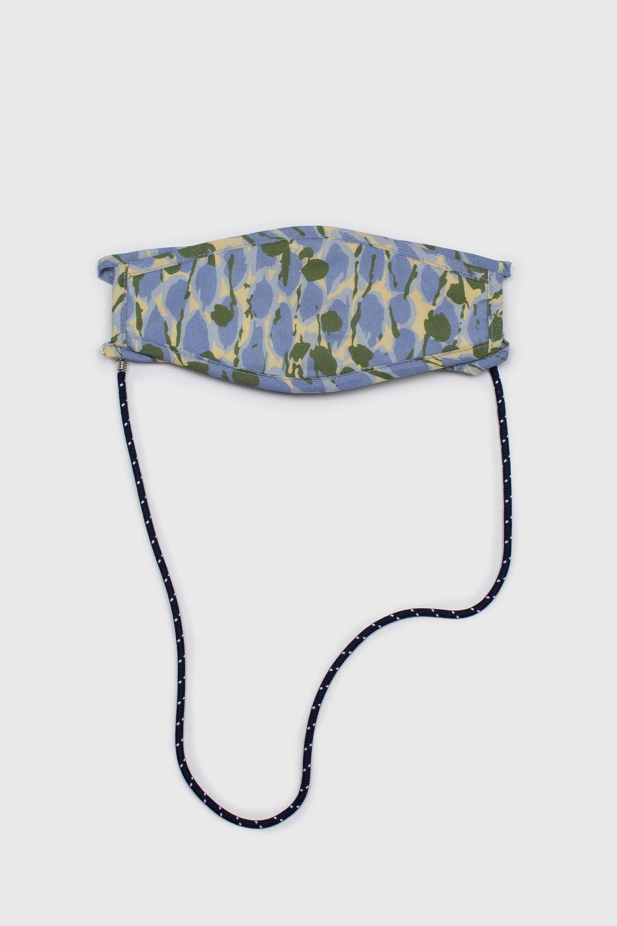 Navy and white face mask holder