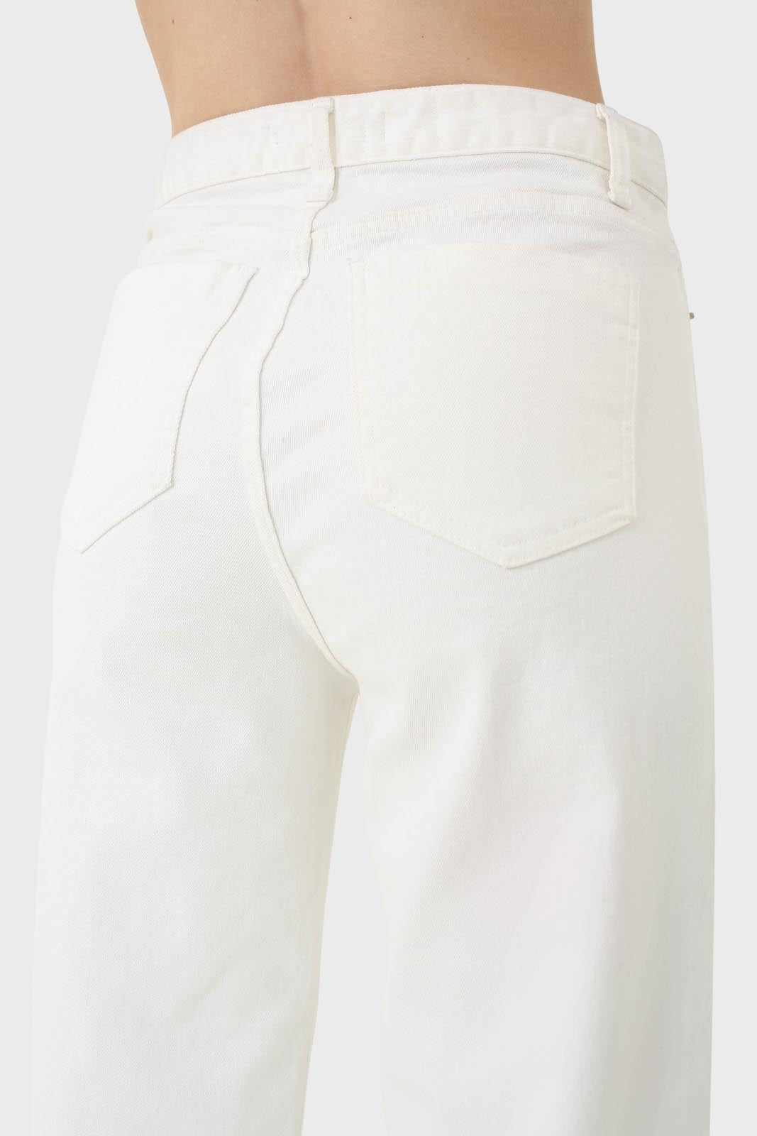 Ivory straight raw cut wide fit jeans - 839