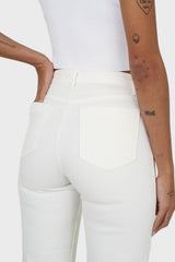 Ivory straight raw cut wide fit jeans - 839