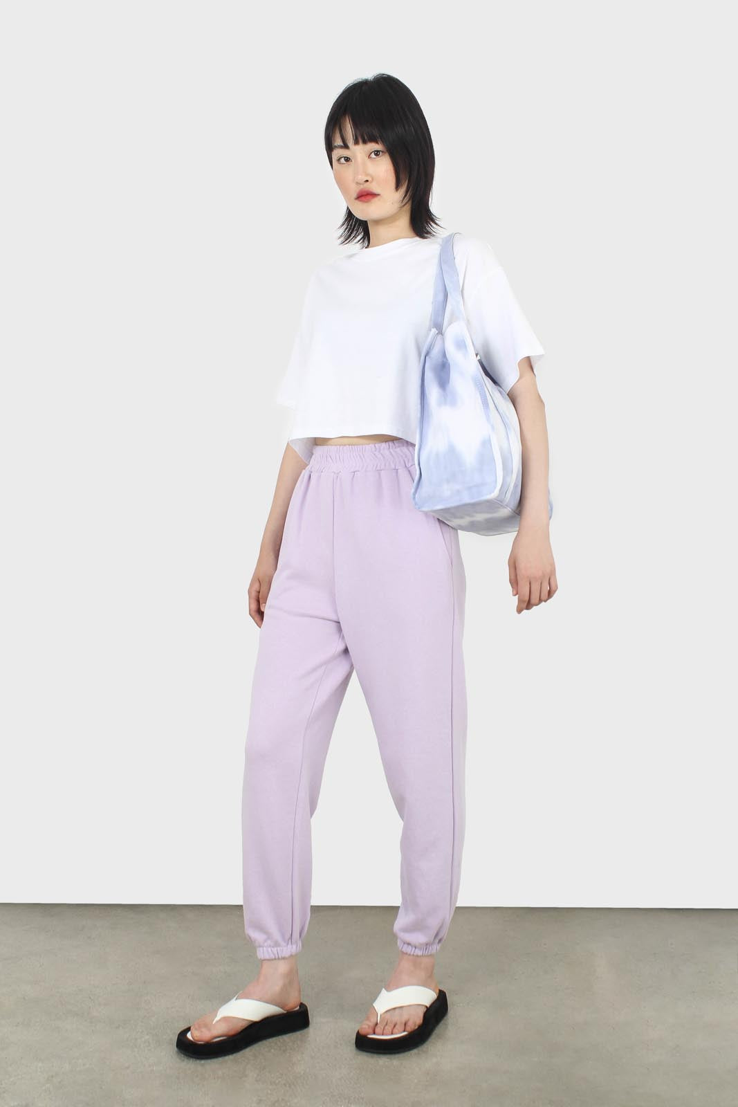 Lilac loose fit sweatpants - set