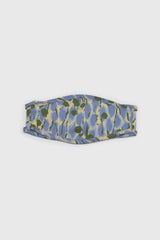 Blue and yellow abstract pattern face mask