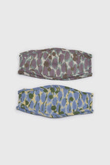 Lilac and mint abstract pattern face mask