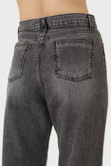 Grey washed mom jeans - 1335