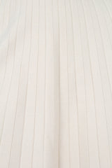 Ivory pleated knit mini skirt