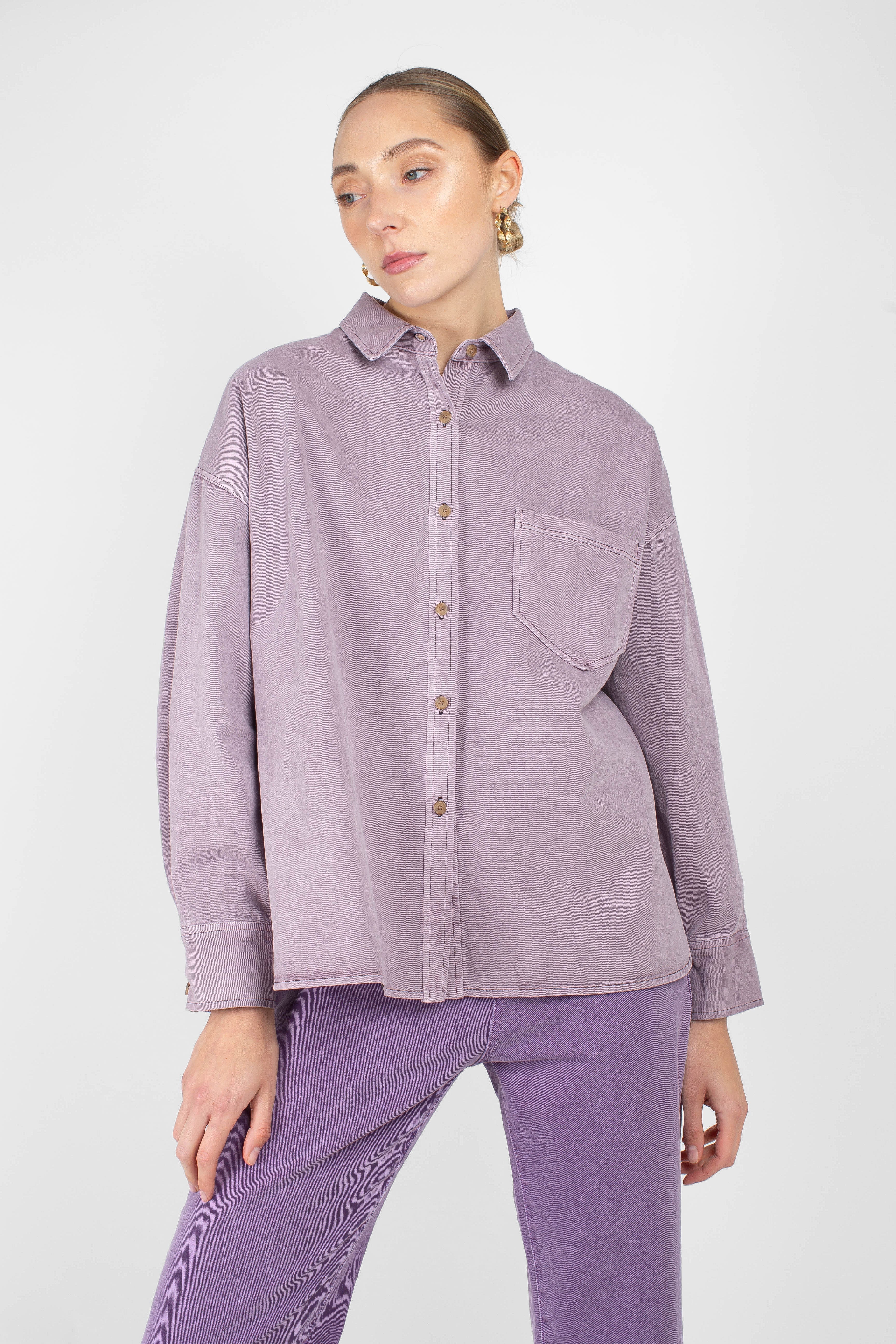 Washed violet mom jeans - 209