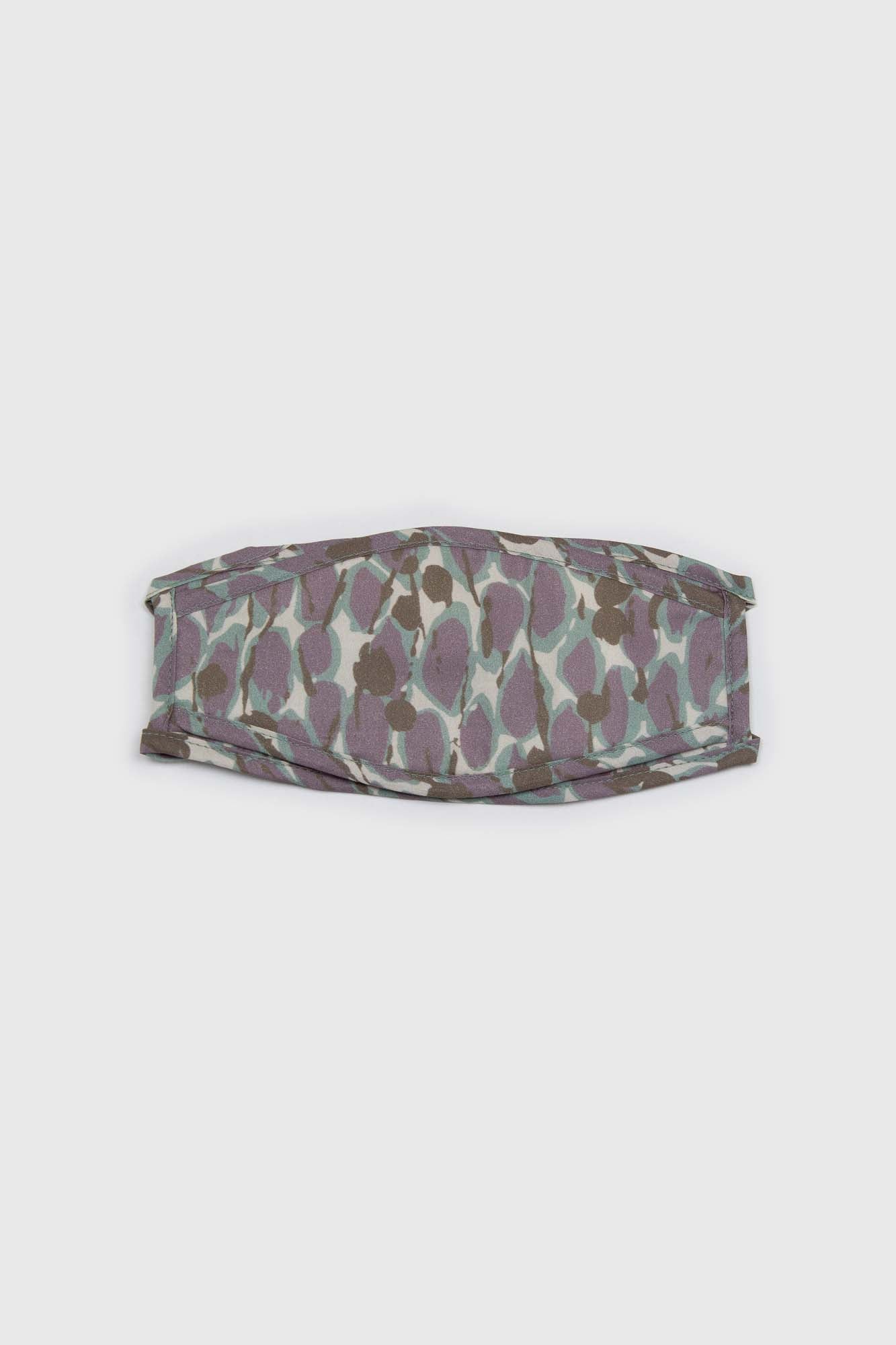 Lilac and mint abstract pattern face mask