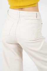 Ivory corduroy loose fit trousers - 812