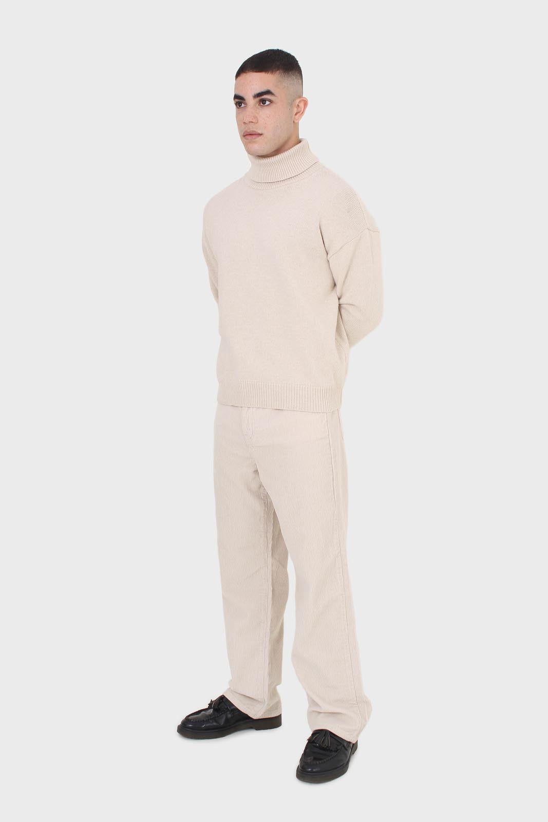 Ivory corduroy loose fit trousers - 812
