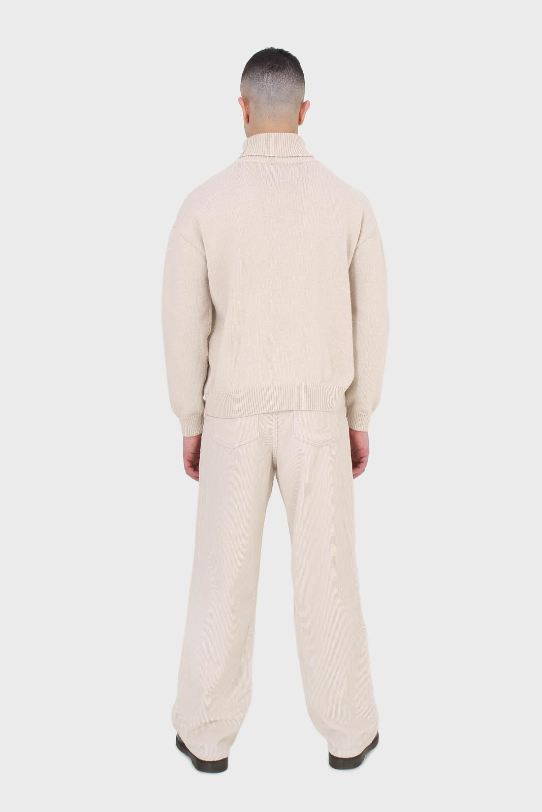 Ivory corduroy loose fit trousers - 812