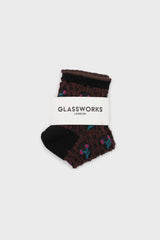 Black and purple cherry textured socks