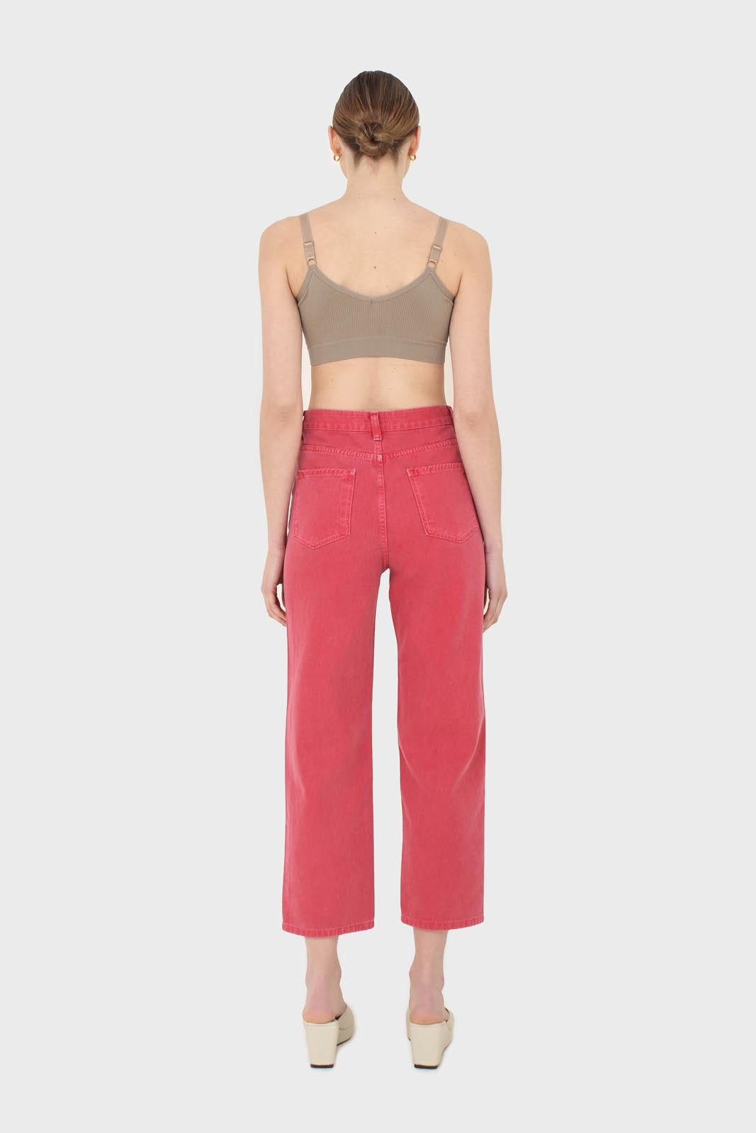 Washed red mom jeans - 209