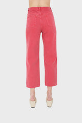 Washed red mom jeans - 209