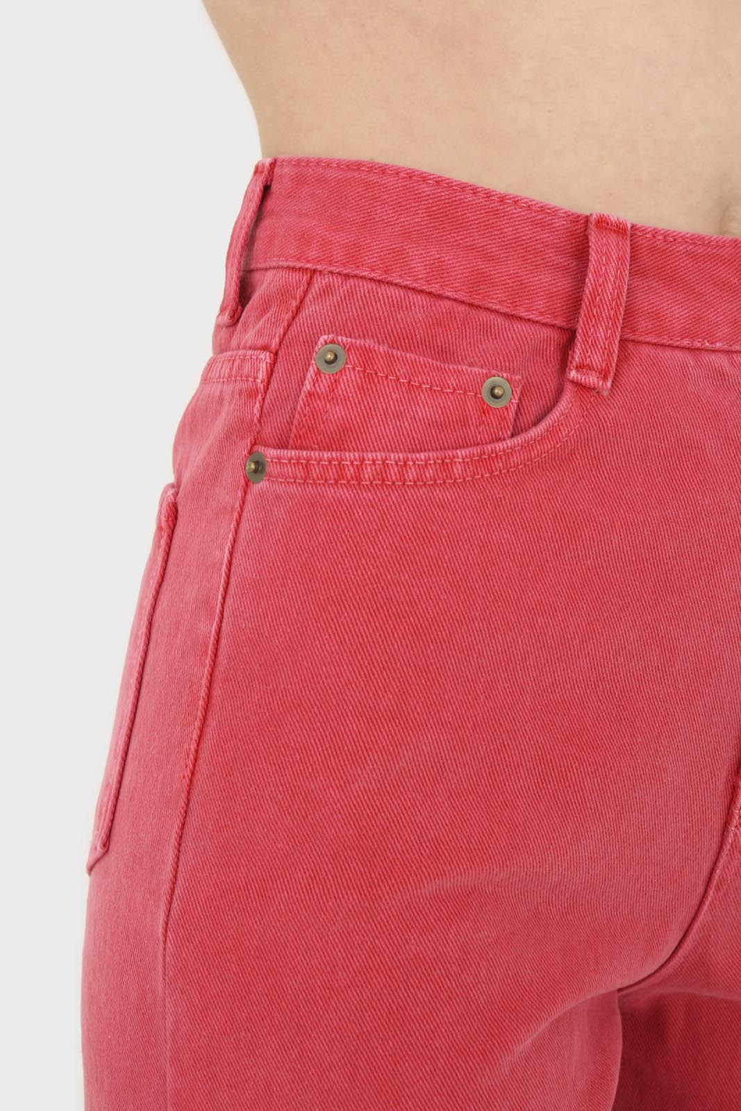 Washed red mom jeans - 209