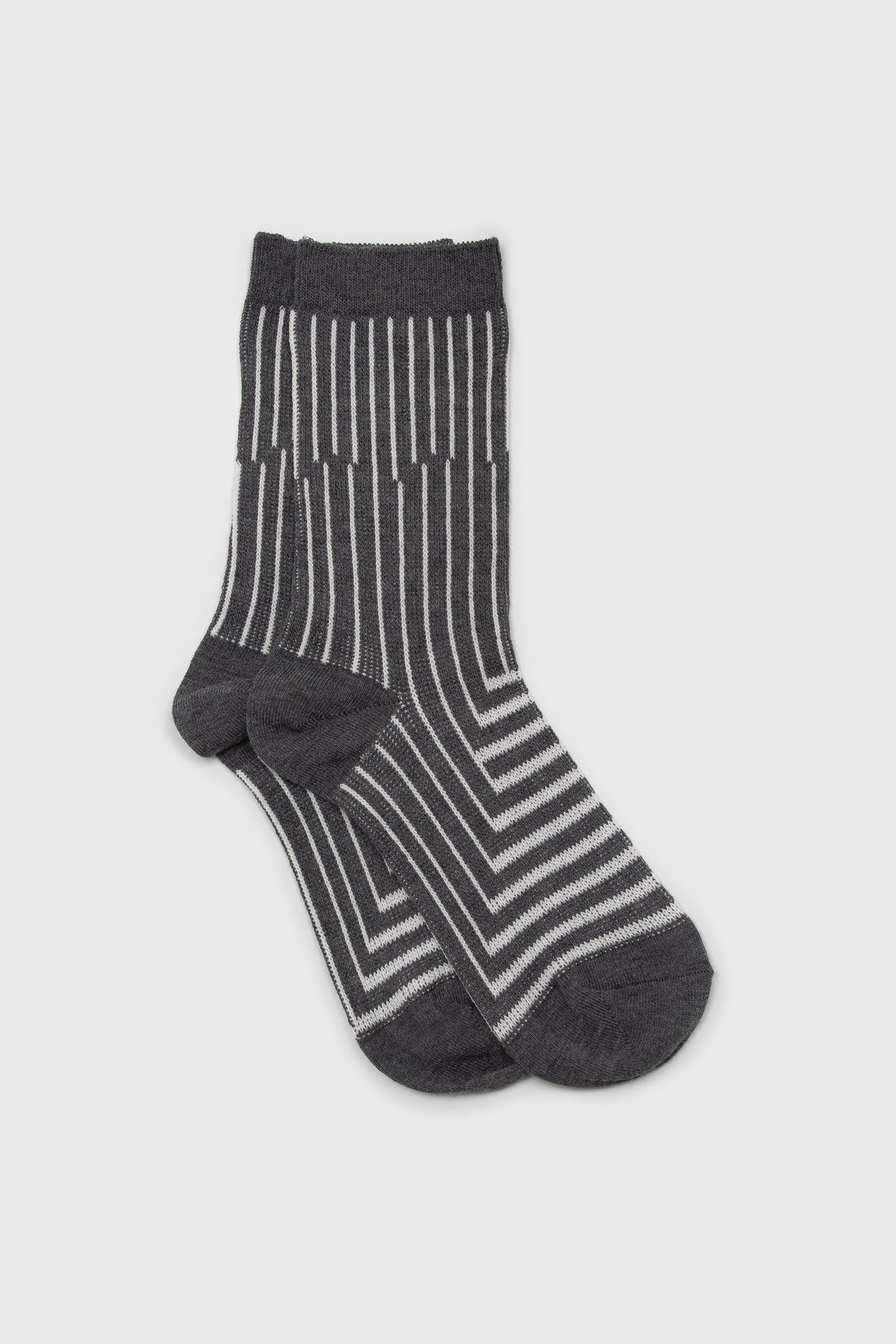 Charcoal and white geometric socks