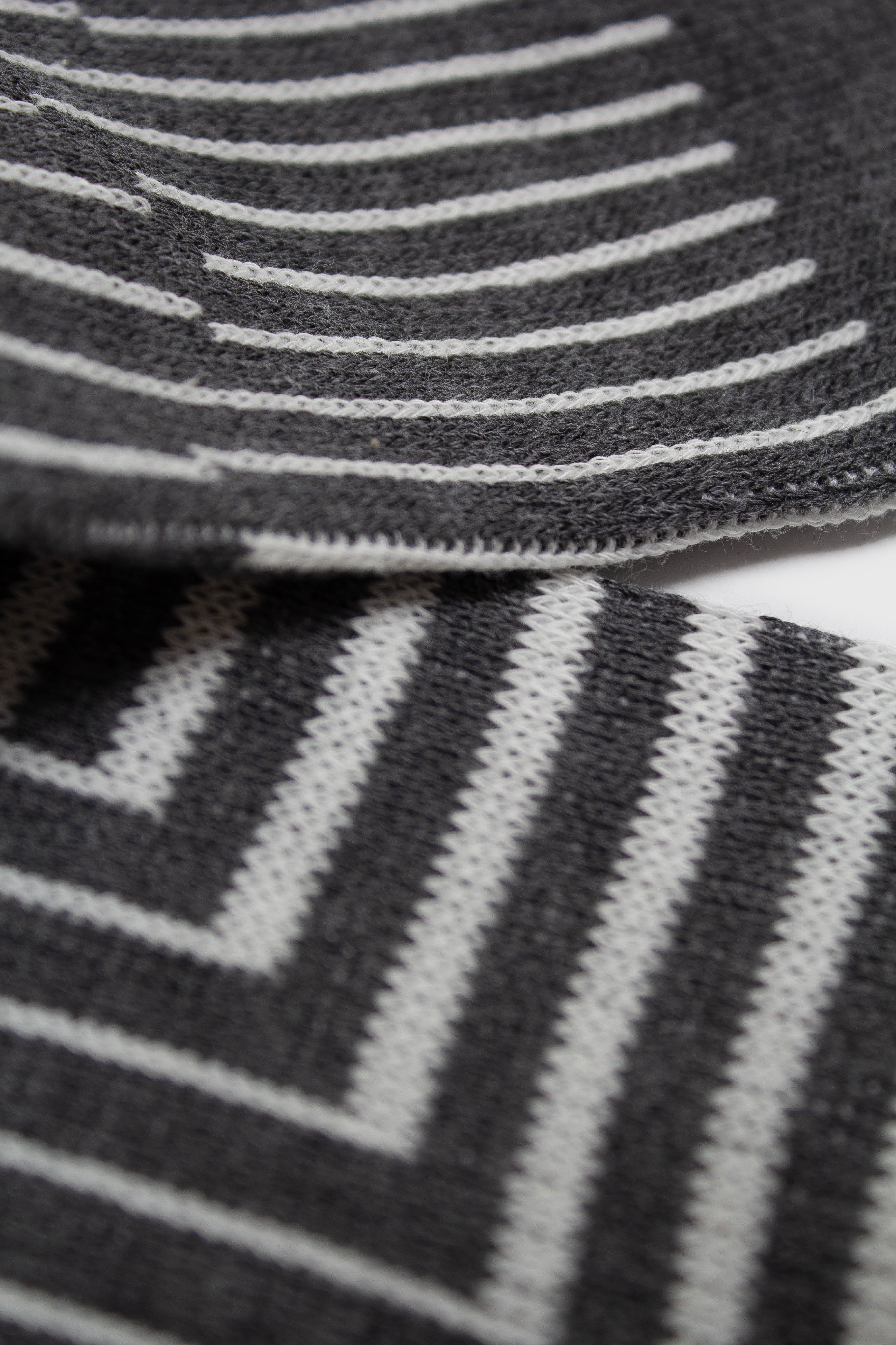 Charcoal and white geometric socks