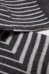 Charcoal and white geometric socks