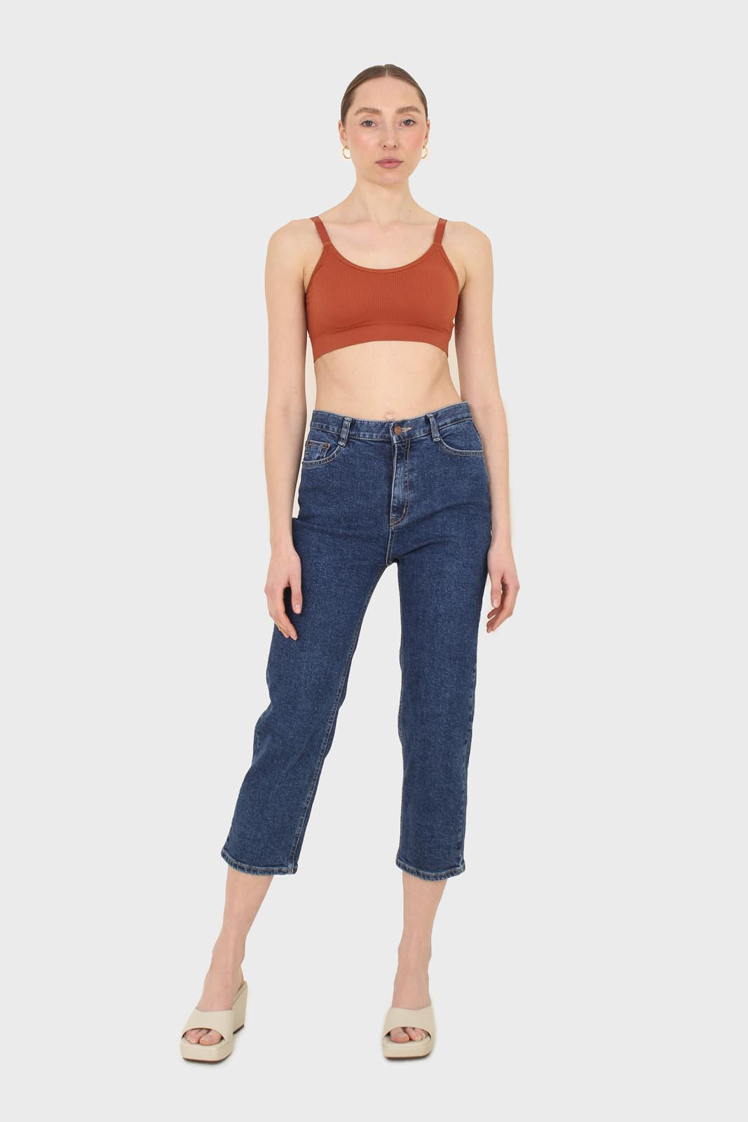 Mid blue straight jeans - 1208
