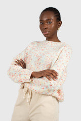 Pale pink mixed rainbow knit jumper