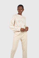 Pale pink mixed rainbow knit jumper