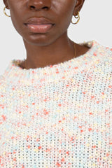 Pale pink mixed rainbow knit jumper
