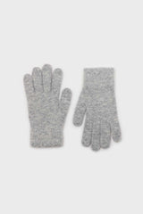 Pale grey mohair gloves
