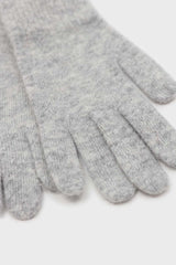 Pale grey mohair gloves