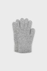 Pale grey mohair gloves