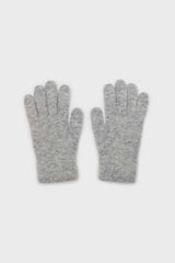 Pale grey mohair gloves