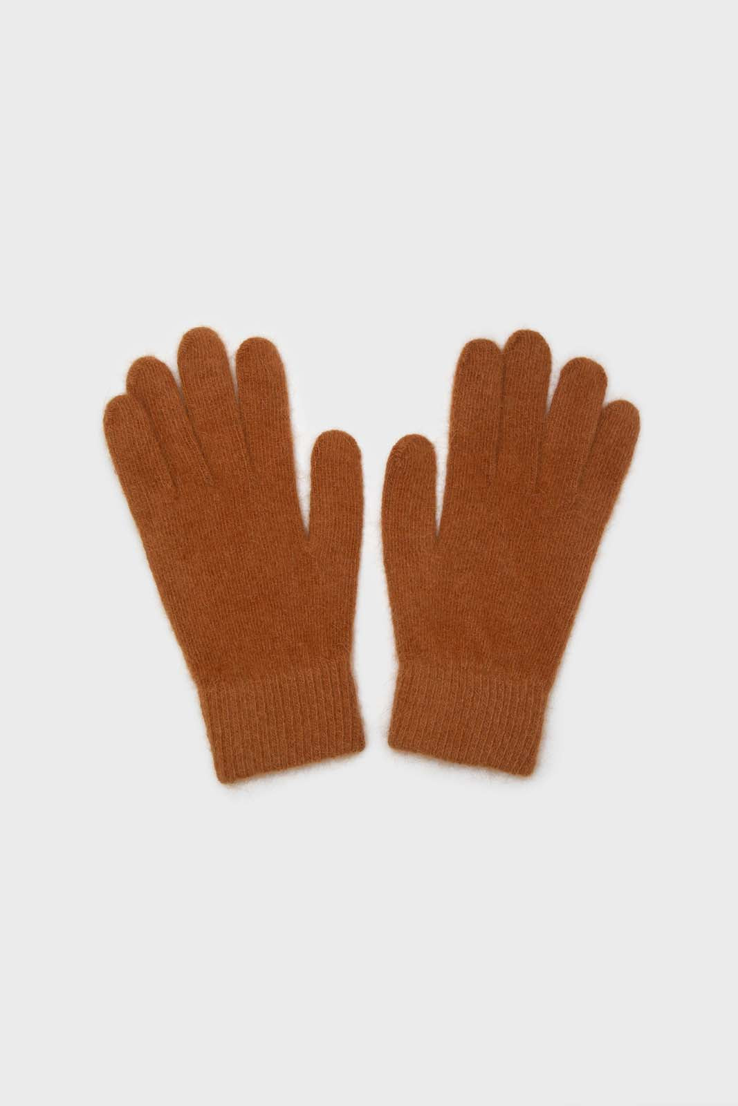 Camel mohair gloves