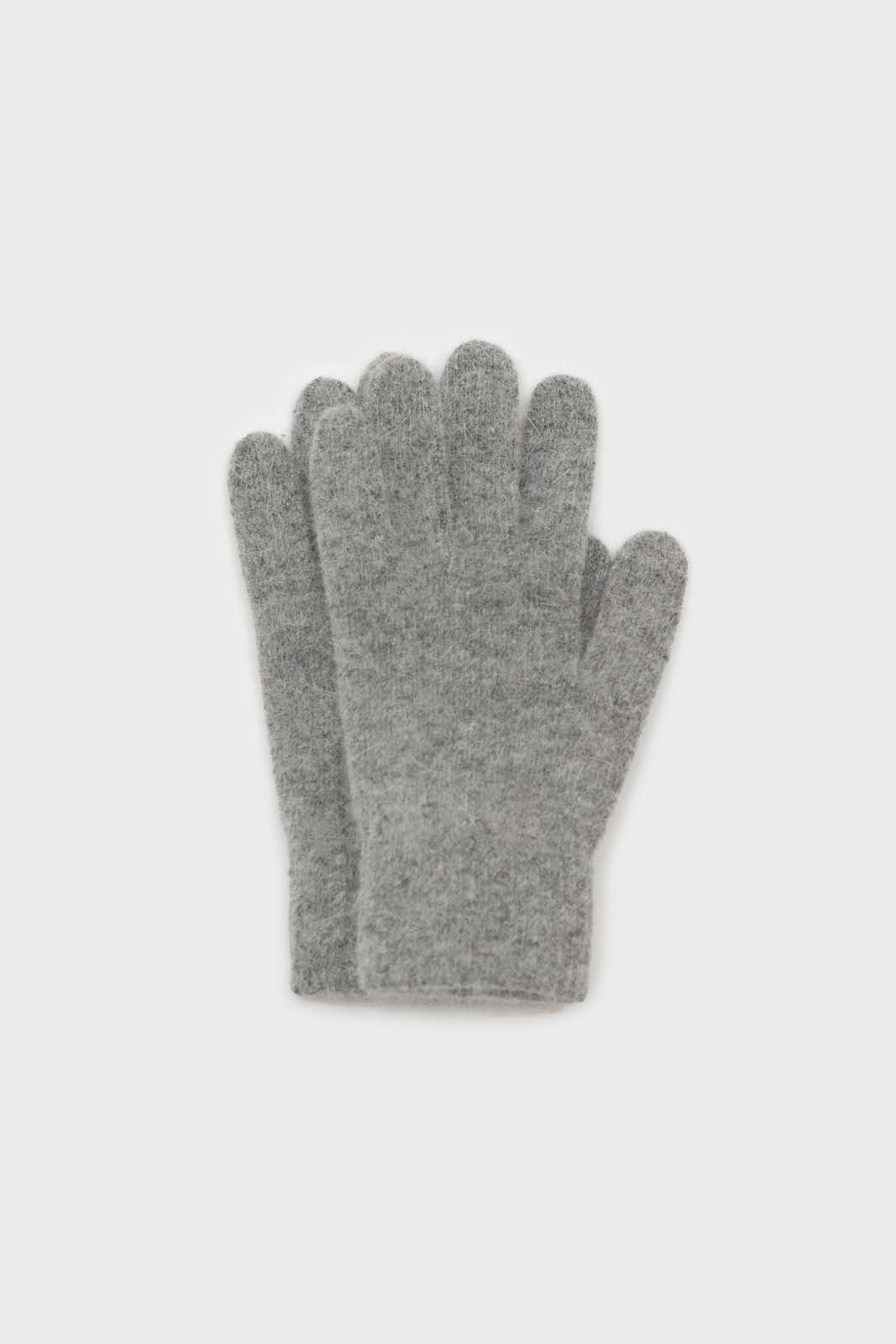 Grey mohair gloves