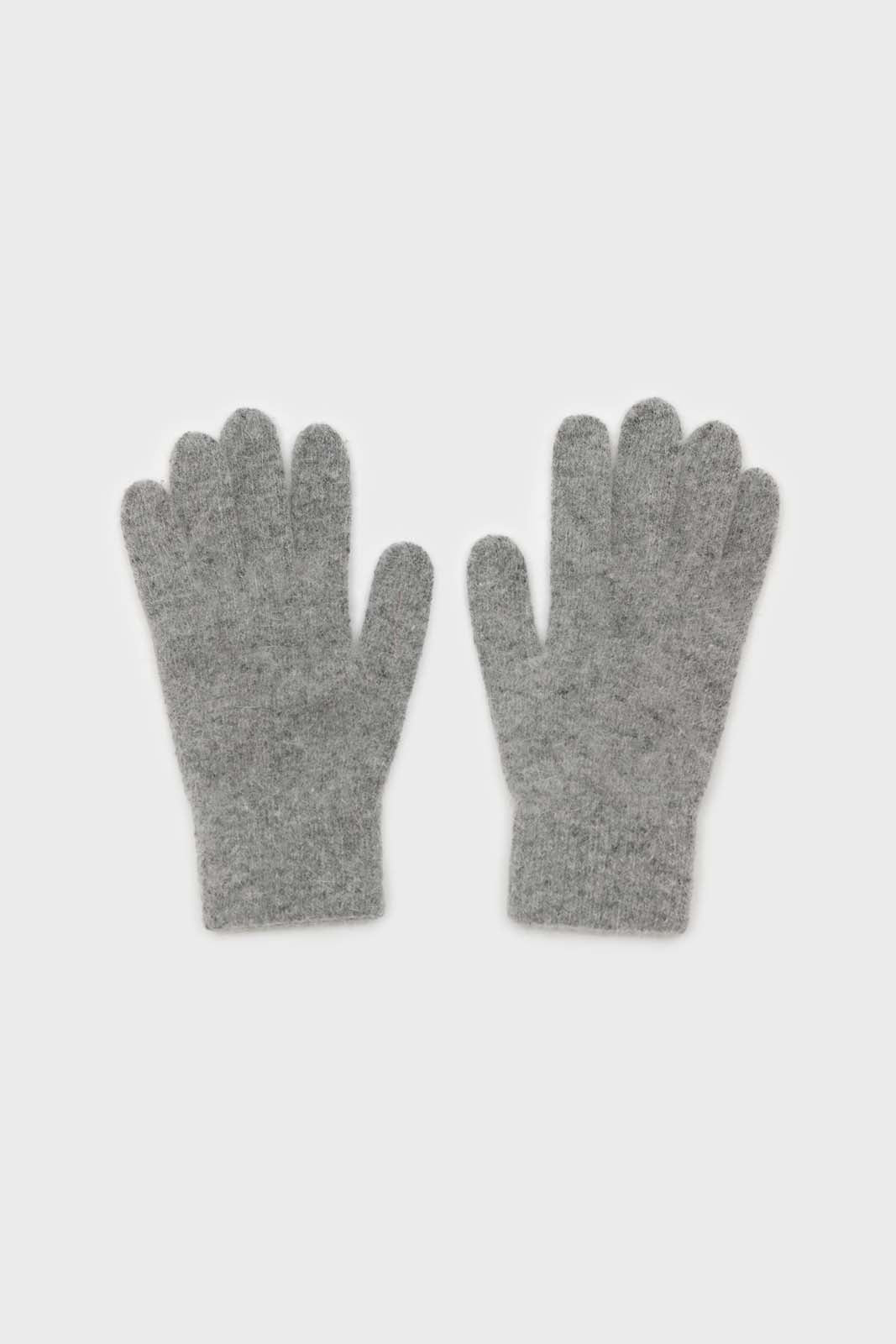 Grey mohair gloves