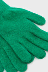 Bright green mohair gloves