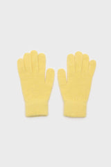 Yellow mohair gloves