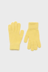Yellow mohair gloves