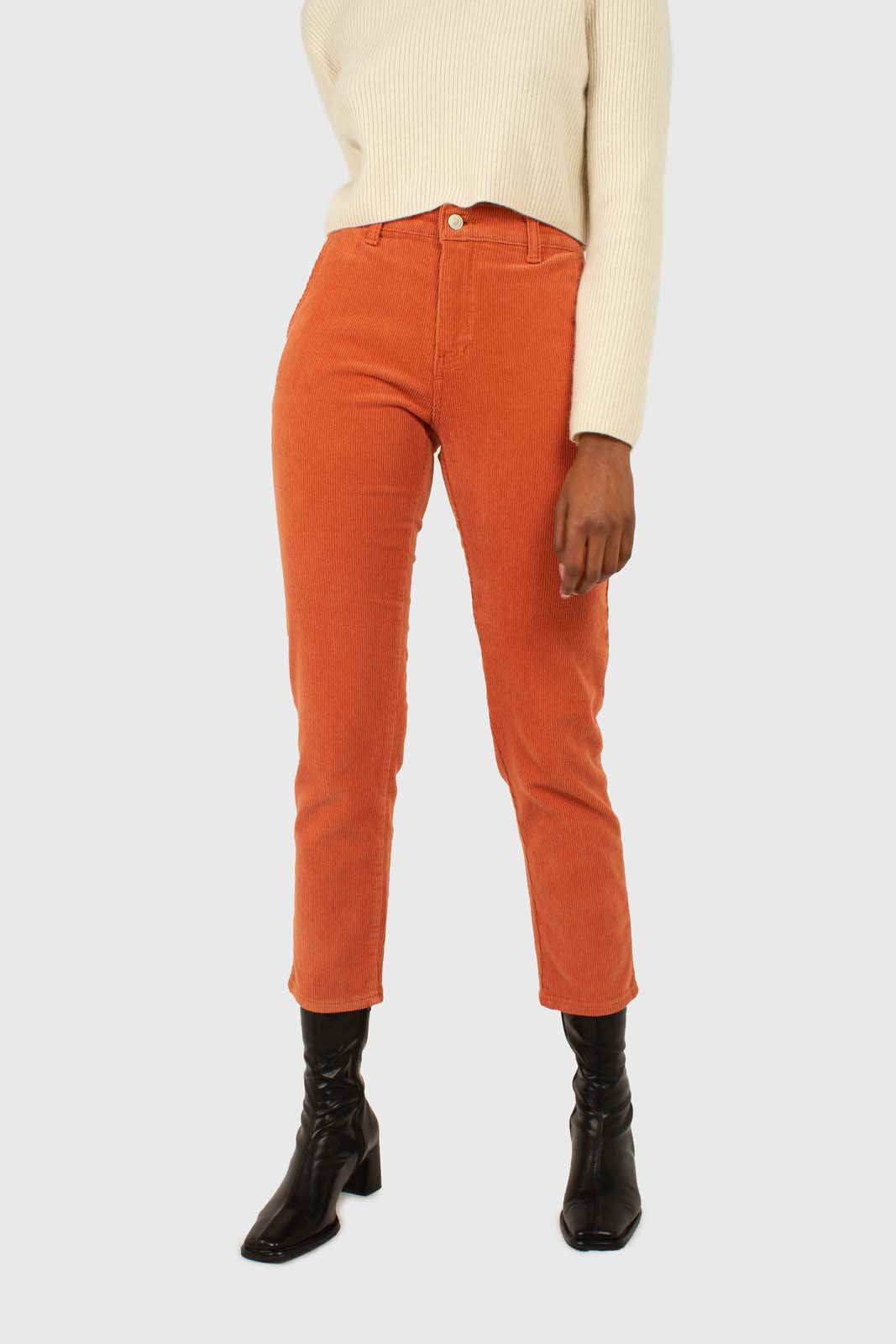 Dusty orange corduroy trousers